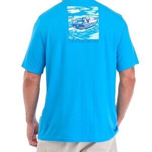 Southern Proper Big & Tall Short Boat Graphic T-Shirt MALIBU BL HTR)